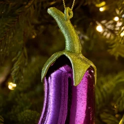 West Elm Glass Eggplant Ornament