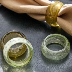 West Elm Glass Napkin Ring Sets