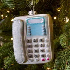 West Elm Glass Phone Ornament
