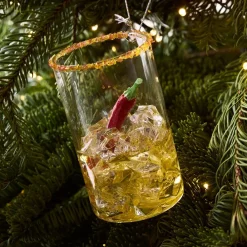 West Elm Glass Spicy Margarita Ornament