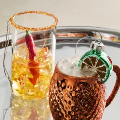 West Elm Glass Tropical Cocktail Ornaments
