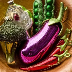 West Elm Glass Veggie Ornaments