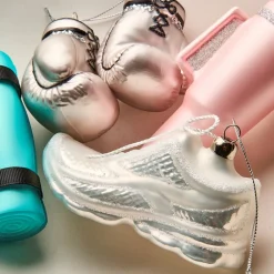 West Elm Glass Workout Ornaments