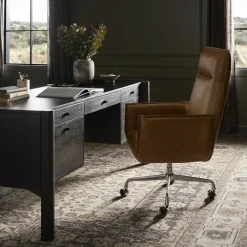 West Elm Goa Leather Office Chair