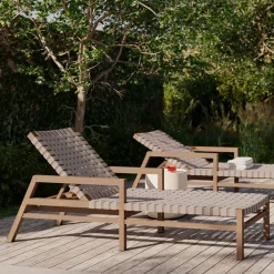 West Elm Granada Outdoor Chaise Lounge