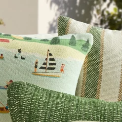 West Elm Green Lake Day Outdoor Pillow Set