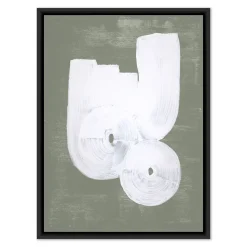 West Elm Green Two Rounded Framed Wall Art by Black Bird Art Co.