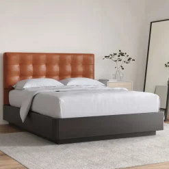 West Elm Grid Tufted Wall Mounted Headboard - Leather