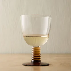 West Elm Grooved Stem All-Purpose Wine Glasses