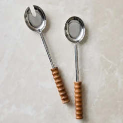 West Elm Groove Wood Salad Servers (Set of 2)