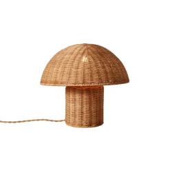 West Elm Halen Rattan Table Lamp (14")