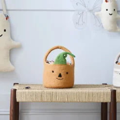Kids West Elm Halloween Felt Happy Pumpkin Treat Bucket