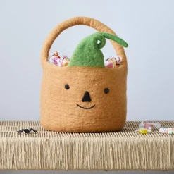 Kids West Elm Halloween Felt Happy Pumpkin Treat Bucket