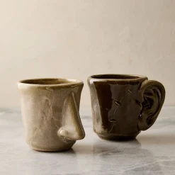 West Elm Halloween Frankenstein Ceramic Cups