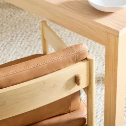 West Elm Halsey Leather Dining Arm Chair
