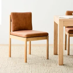 West Elm Halsey Leather Side Dining Chair