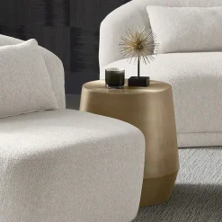 West Elm Hand-Hammered Aluminum Side Table (17.5")