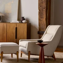 West Elm Hank Chair & Ottoman Set