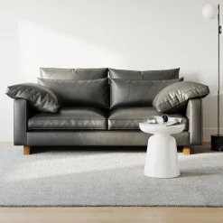 West Elm Harmony Leather Sofa (82")