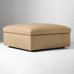 West Elm Harmony Modular Leather Motion Ottoman