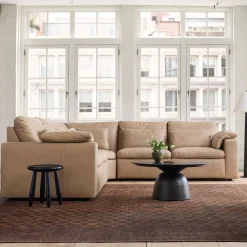 West Elm Harmony Modular Leather Reclining 5-Piece L-Shaped Sectional (116")