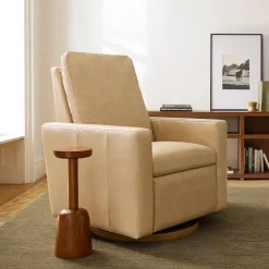 West Elm Harmony Motion Leather Swivel Power Recliner