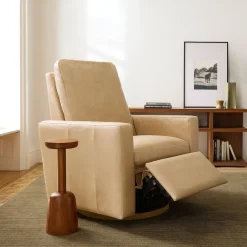 West Elm Harmony Motion Leather Swivel Power Recliner