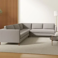 West Elm Harris Loft 3-Piece L-Shaped Sectional (105") - Wood Legs