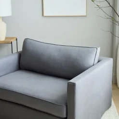 West Elm Harris Skirted Slipcover Apartment Loveseat (51")