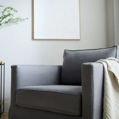 West Elm Harris Skirted Slipcover Chair