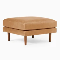 West Elm Haven Loft Leather Ottoman