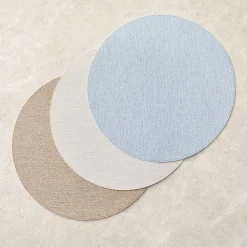 West Elm Heathered Easy-Care Round Placemat Sets