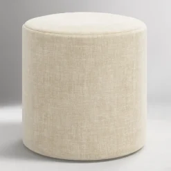 West Elm Hervey Bay Upholstered Drum Ottoman
