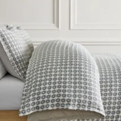West Elm Honeycomb Woven Duvet Cover & Shams