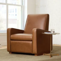 West Elm Hugh Leather Recliner