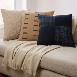 West Elm Indigo Modern Patchwork & Throw Set