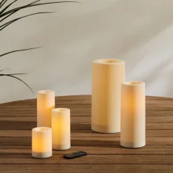 West Elm Indoor/Outdoor Flat Top Basic Candle - Ivory