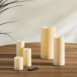 West Elm Indoor/Outdoor Flat Top Basic Candle - Ivory