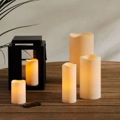 West Elm Indoor/Outdoor Wavy Edge Basic Candle - Ivory