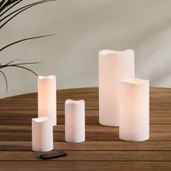 West Elm Indoor/Outdoor Wavy Edge Basic Candle - White