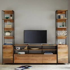 West Elm Industrial Modular Large Media Set With Open & Closed Storage (101")
