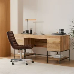 West Elm Industrial Storage Executive Desk (68")