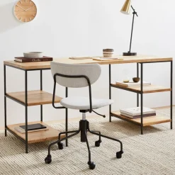 West Elm Industrial Storage 3-Piece Modular Desk w/ Open Shelves (64")