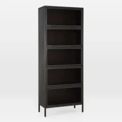 West Elm Iron & Glass Tall Barrister Cabinet (32")