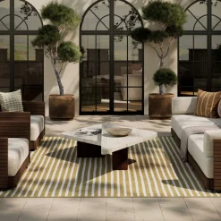West Elm Isle Stripe Outdoor Performance Rug