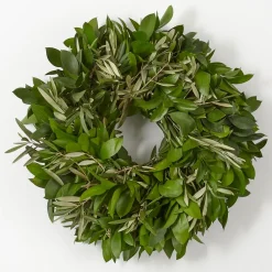 West Elm Israeli Ruscus & Olive Wreath