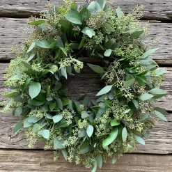 West Elm Israeli Ruscus & Seeded Eucalyptus Wreath
