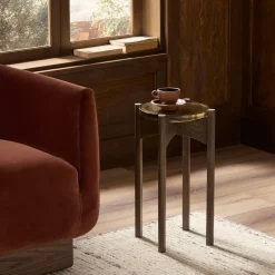 West Elm Ivenor Cast Glass End Table (20")