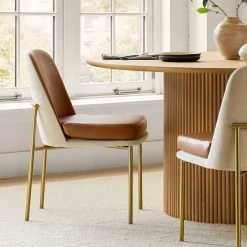 West Elm Jack Metal Frame Two-Tone Dining Chair