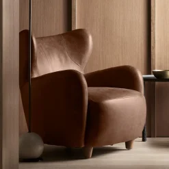 West Elm Jodie Wing Leather Chair
